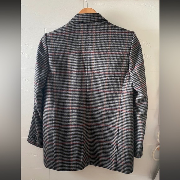Plaid wool-blend blazer - Picture 2 of 2
